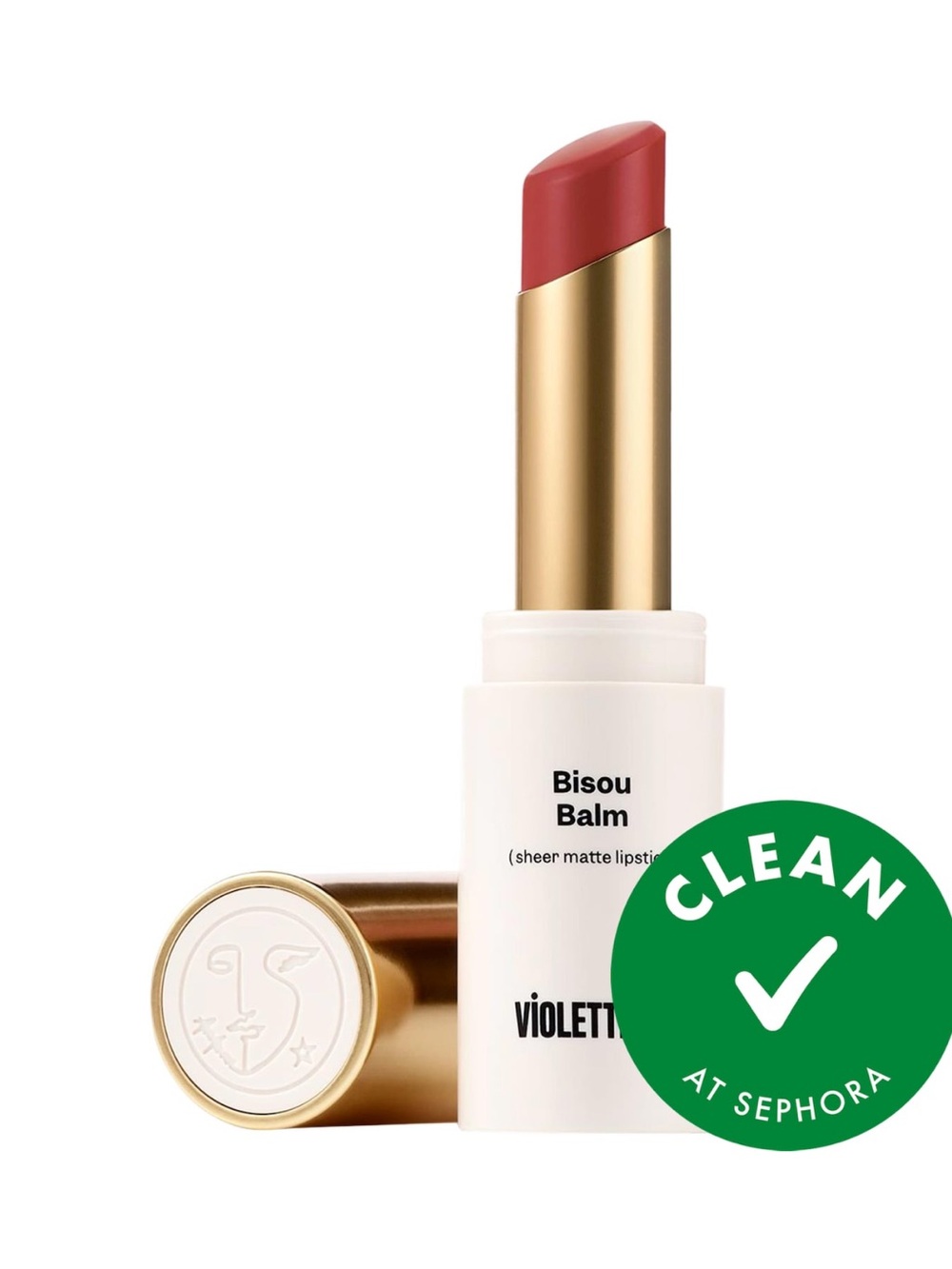 Bisou Balm Sheer Matte Lipstick — Violette Pink-Red